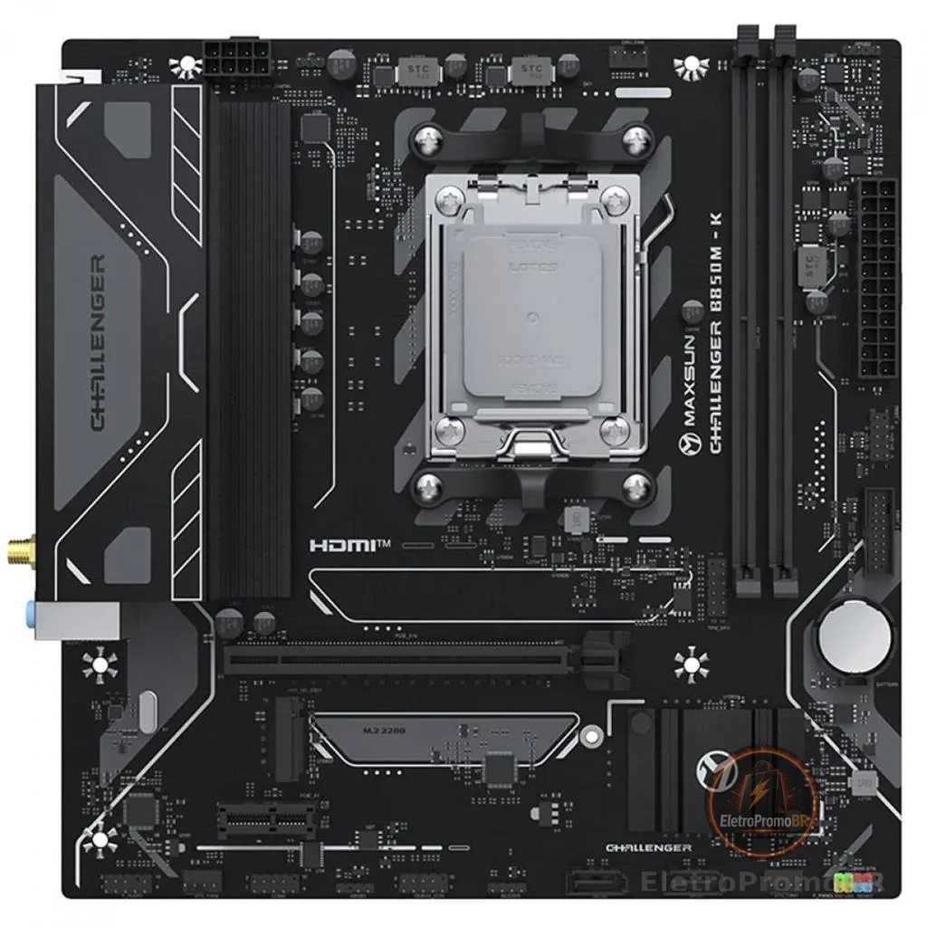 Placa Mãe Maxsun Challenger B850M-K WIFI, Chipset B850, AMD AM5, mATX, DDR5