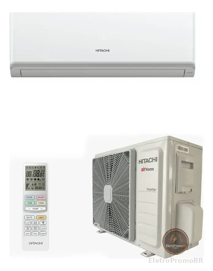Ar Condicionado Split Inverter Hitachi 12000 BTU Frio R-32 Wi-Fi