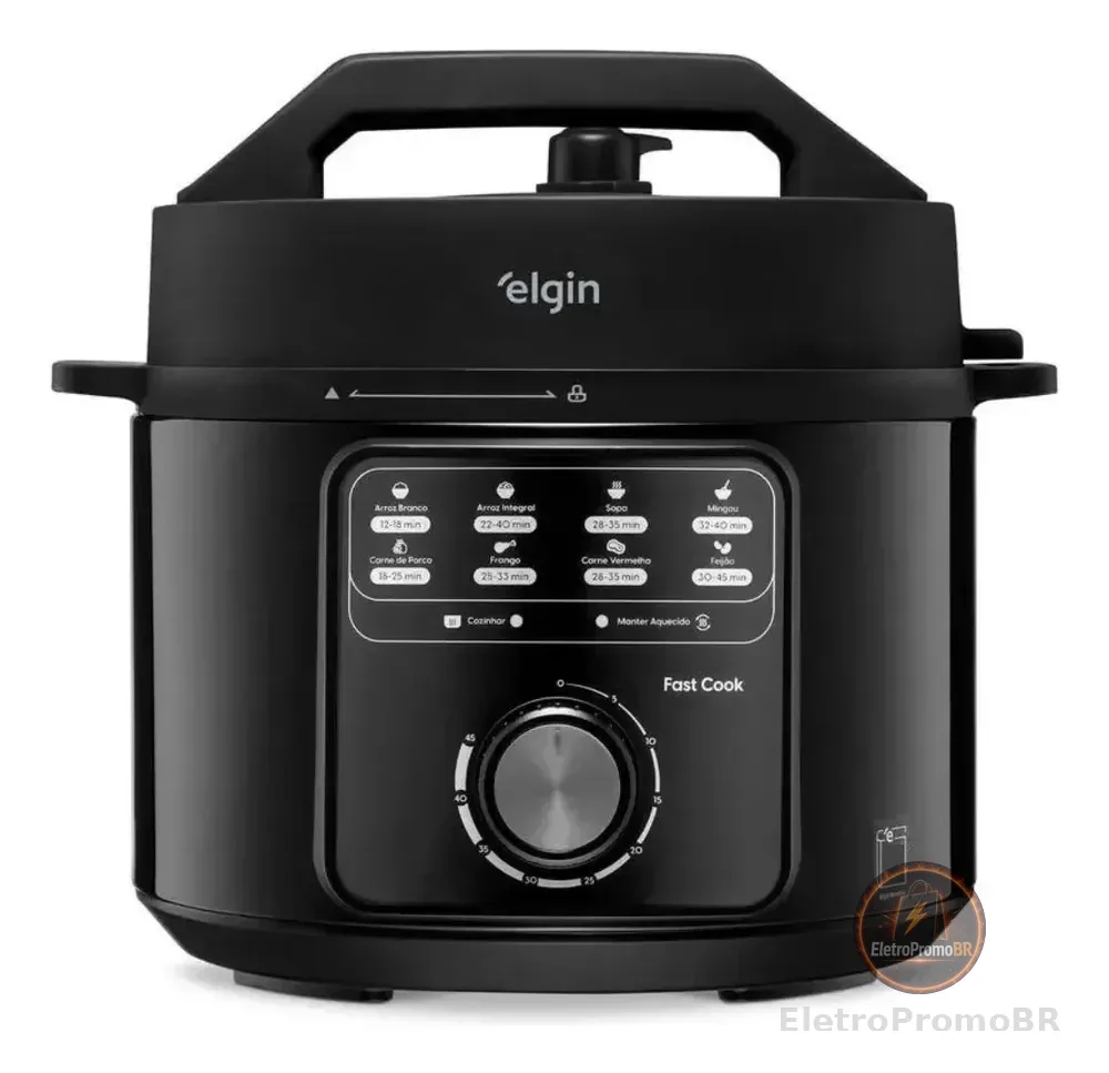 Elgin  Panela De Pressão Fast Cook 900w 4l Preto 220v Preto 127v 60hz