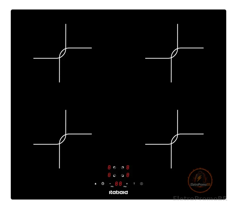 Cooktop de Indução Itatiaia Master 4Q 220V - Preto