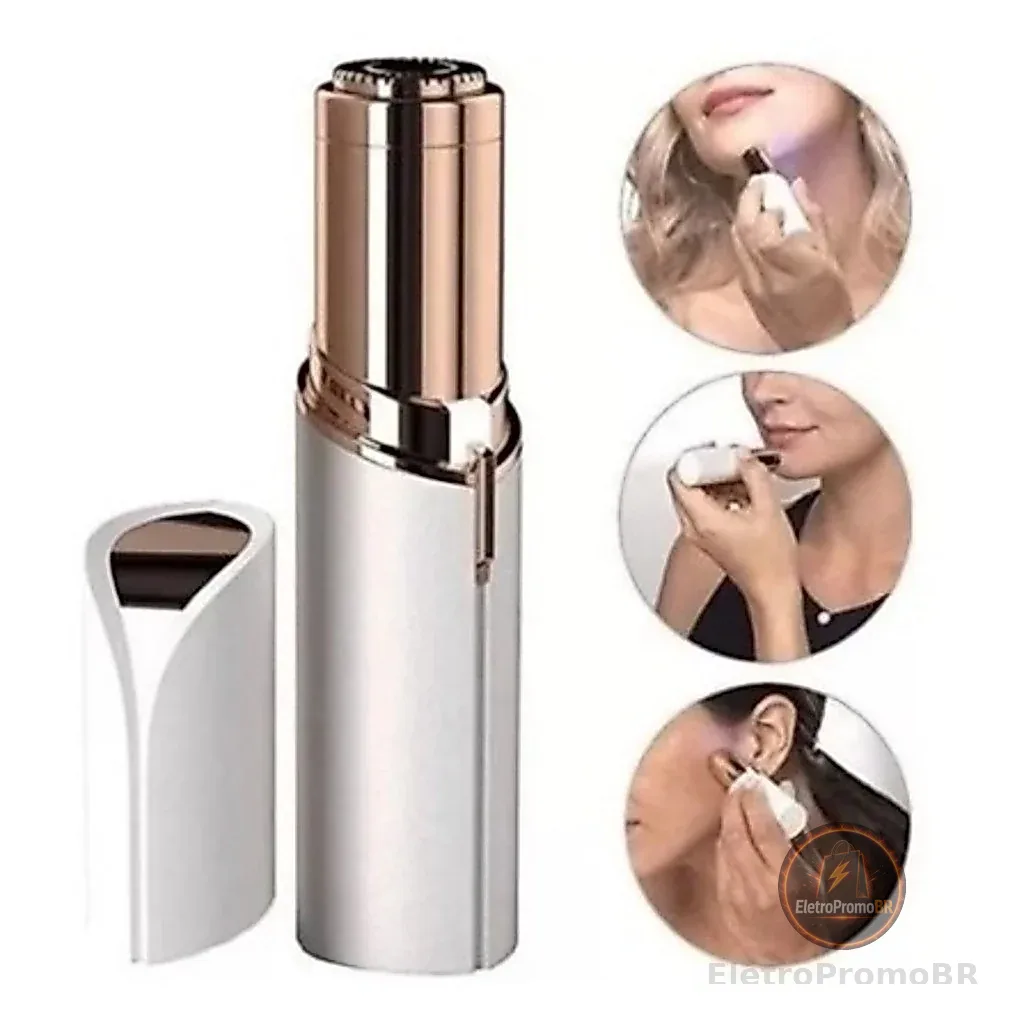 Aparador De Pelos Faciais Portátil Tipo Batom Removedor De Buço Sem Dor A Bateria Depilador Facial Feminino