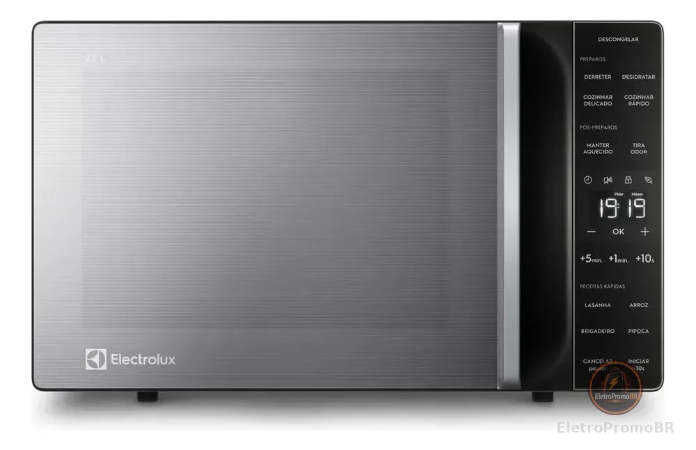 Micro-ondas ME23S 23L Efficient Com Descongelamento Assistido Cor Inox Electrolux