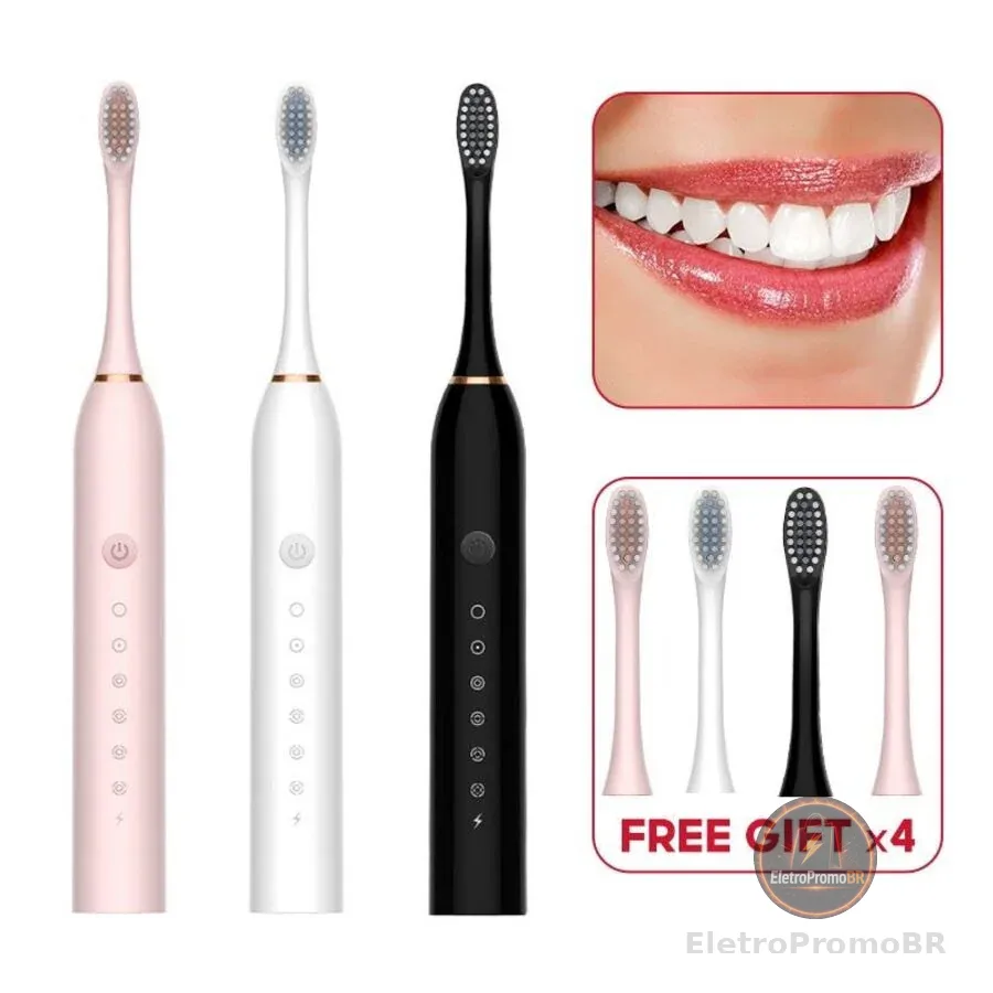Escova de dentes elétrica recarregável Sonic IPX7 AnJin Bazar
