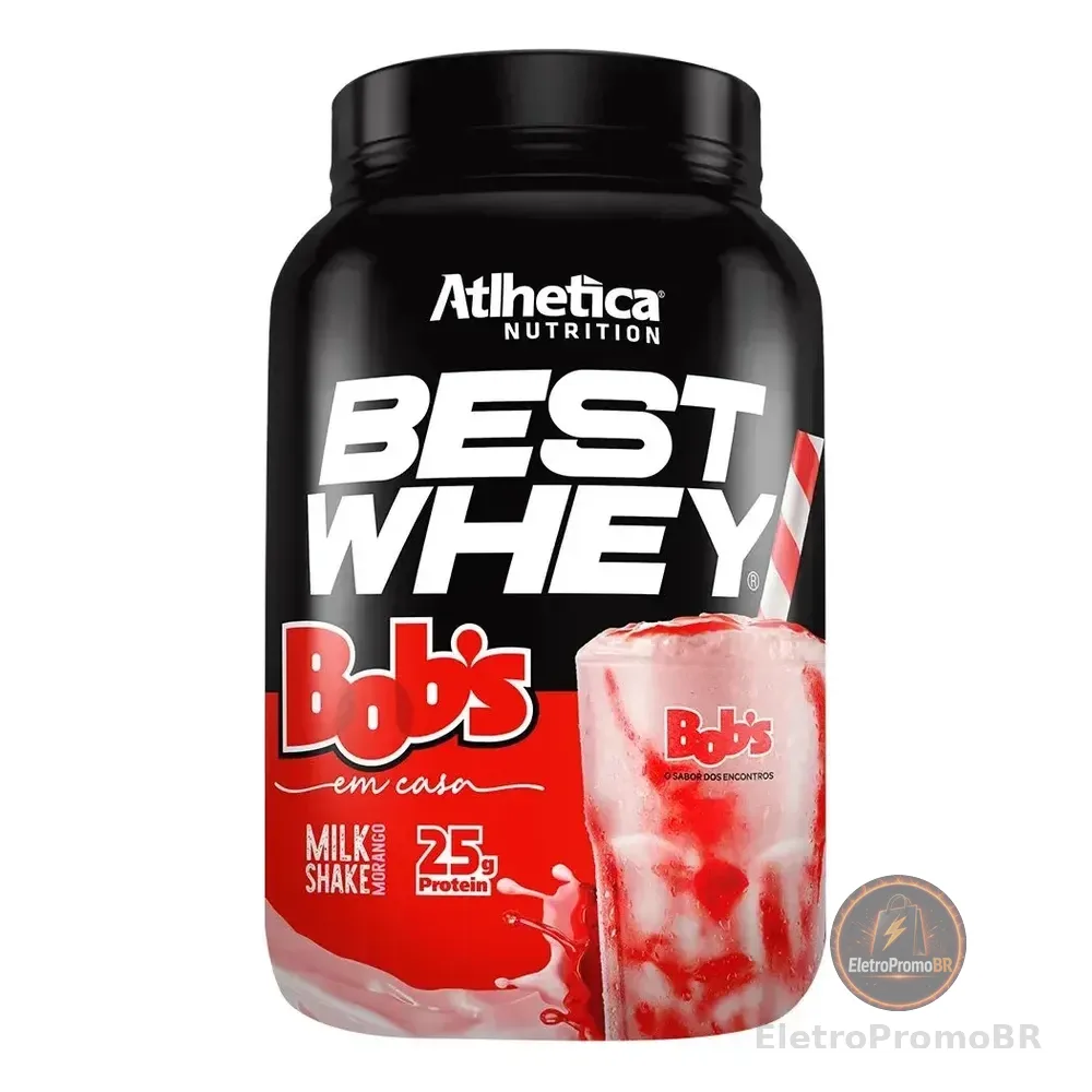 Best Whey Bob's Milk Shake Morango Pote 900g 3w Atlhetica Nutrition Milkshake De Morango Bobs Milkshake De Morango Bobs