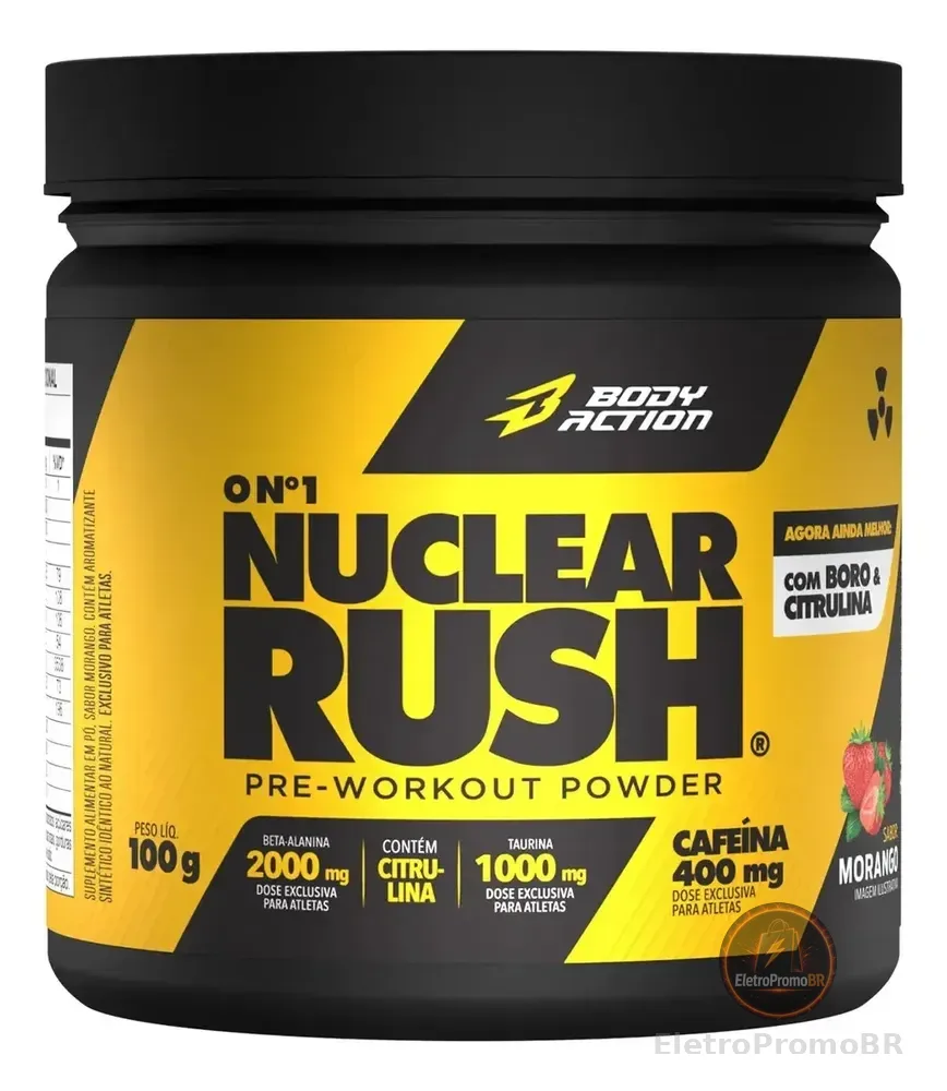 Nuclear Rush 100g Bodyaction - Morango