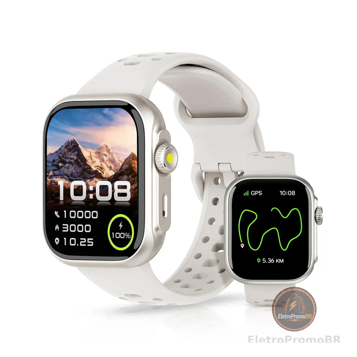 Bettdow Smartwatch GPS FB041, Relogio Smartwatch Feminino e Masculino,Tela HD de 1,85", Alexa, 100 Esportes,3ATM à rova d'água, Chamada Bluetooth, Compatível com Android iOS(Prata)