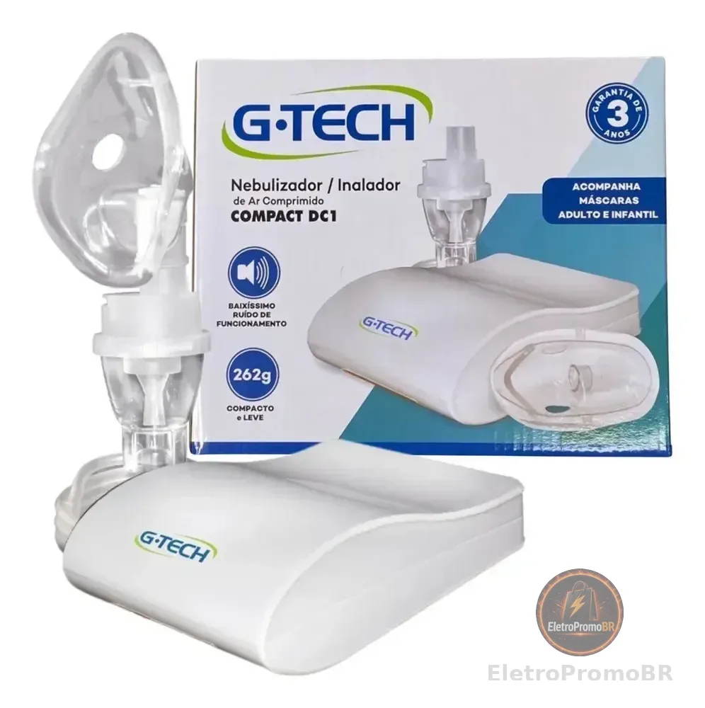 Nebulizador Compressor G-tech Compact Dc1 Branco