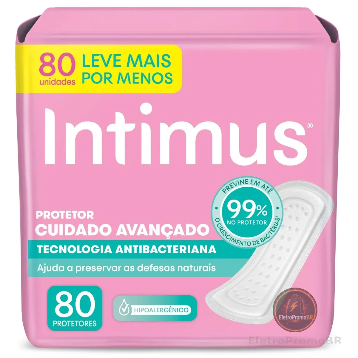 Protetor Díário Intimus® Tecnologia Antibacteriana - 80 un