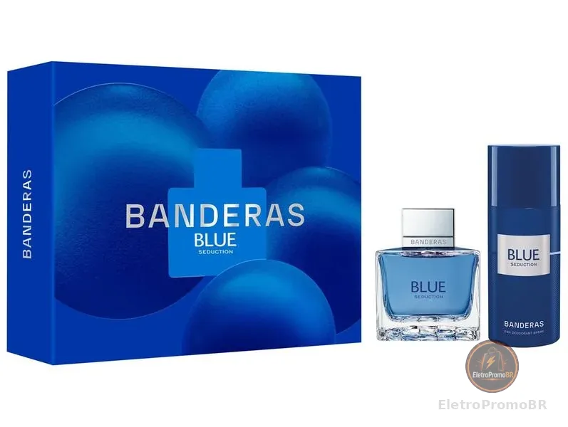 Kit Perfume Masculino Banderas Blue Seduction 1 Eau de Toilette de 100ml + 1 Desodorante Spray de 150ml