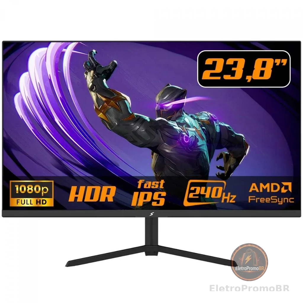 Monitor Gamer SuperFrame Vision 23.8 Pol FHD IPS 240Hz HDR FreeSync/G-Sync SFVSFB-24240-FHD-PRO