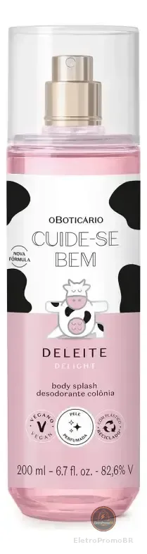 Body Splash Cuide-se Bem Deleite Boticário 200ml Vegano Suave