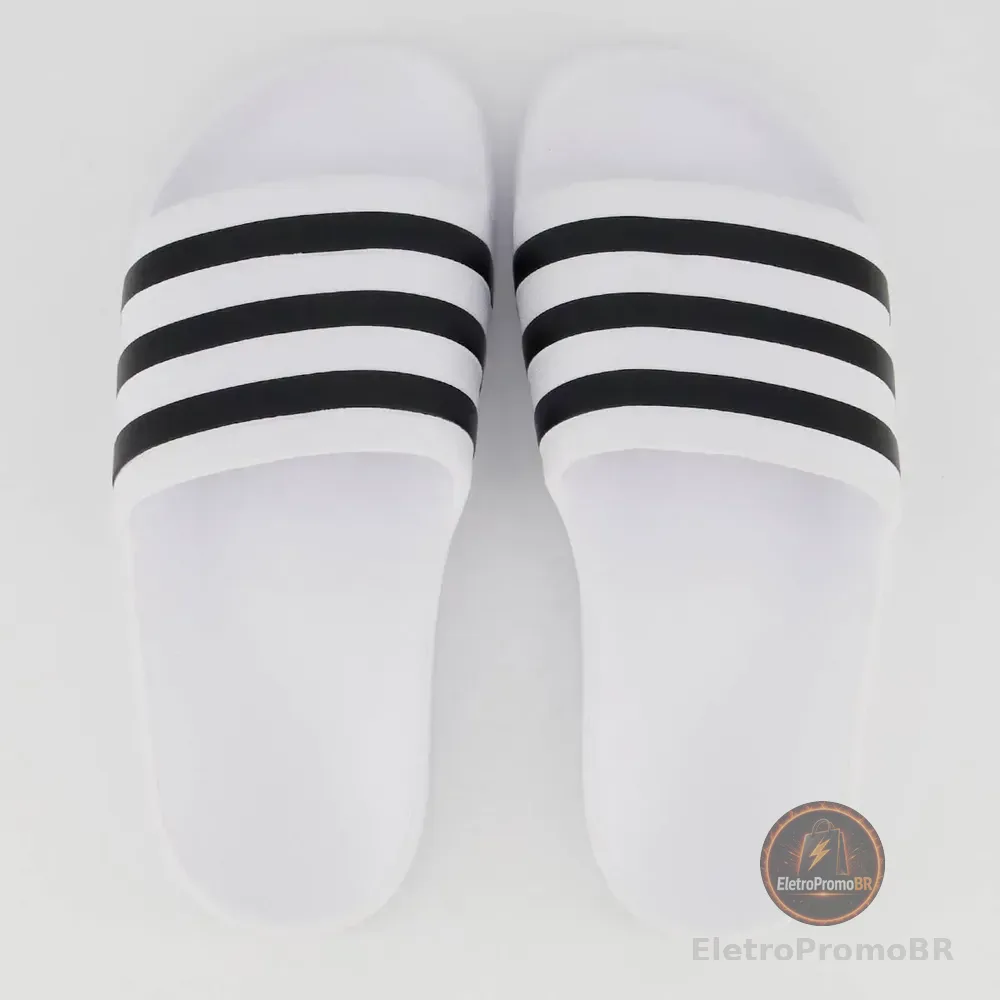 Chinelo adidas Adilette Aqua Branco E Preto Branco - 38.39 Br