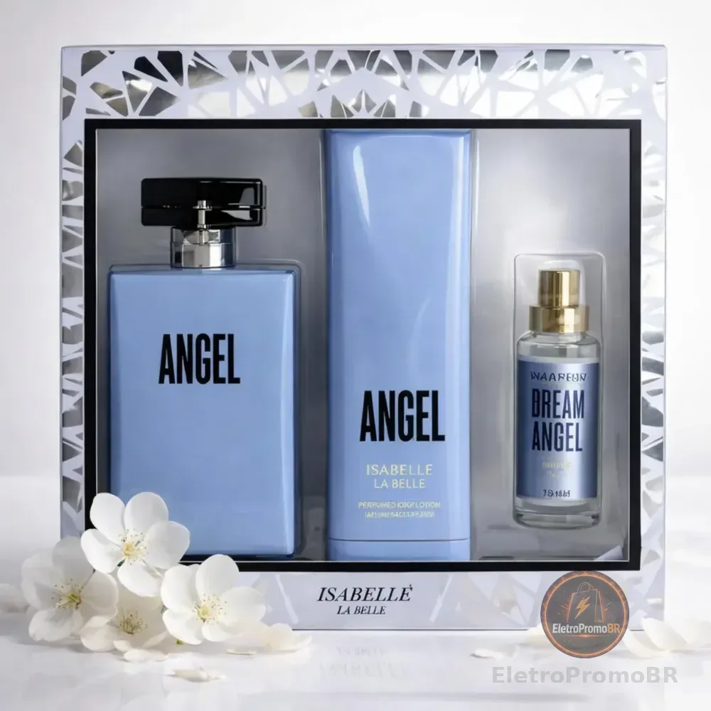 Kit Creme Corporal Angel Perfume De Cabelo E Perfume 100 Ml