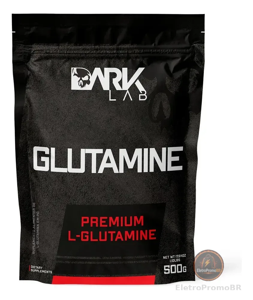 Glutamina L-glutamine 500g Refil Dark Lab Sabor Sem Sabor