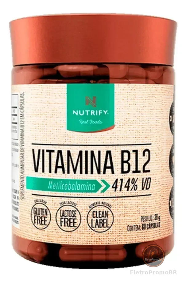 Vitamina B12 Metilcobalamina 60 Cápsulas Nutrify Cápsulas