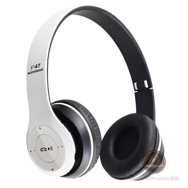 Fone P47 Headphone Sem Fio Estéreo Redução de Ruídos Bluetooth 5.0 Universal