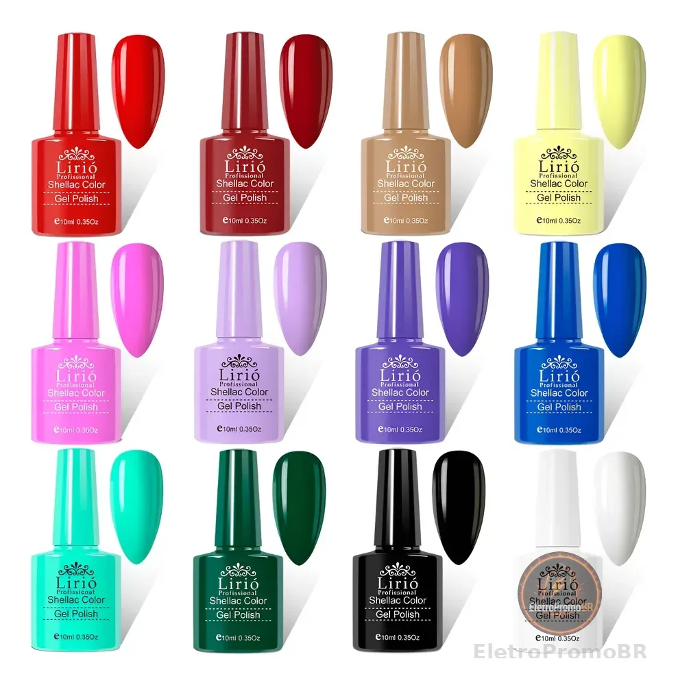 Kit 10 Esmaltes Unha Gel Polygel Manicure Pedicure Sortidos