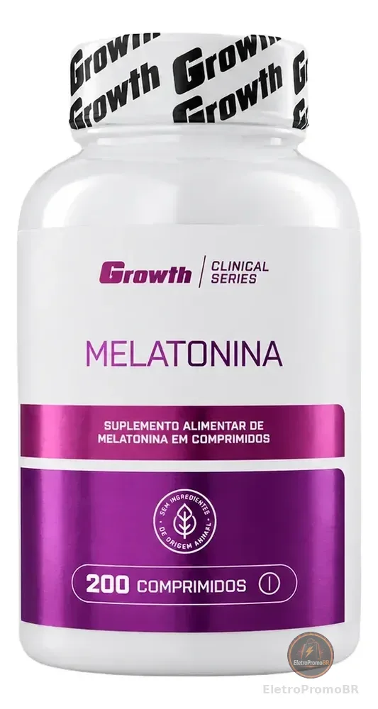 Melatonina (0.21mg) 200 Comprimidos Growth Supplements Sem Sabor