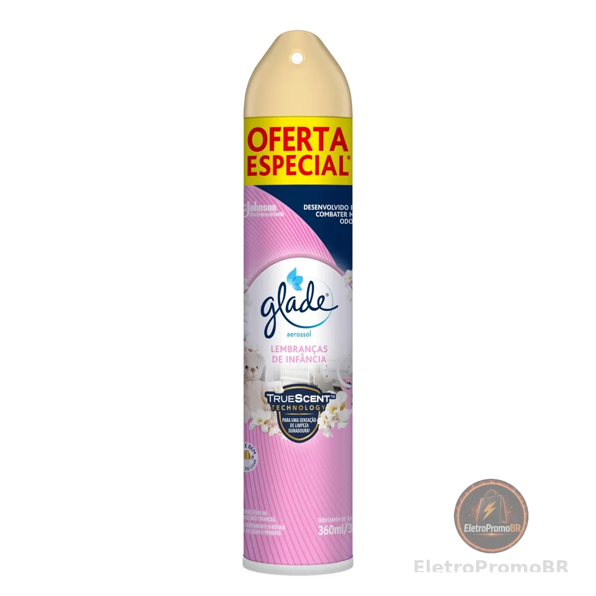 Glade Aromatizador de Ambiente, Odorizador de Ambiente, Lembranças de Infância, Aerosol 360ml