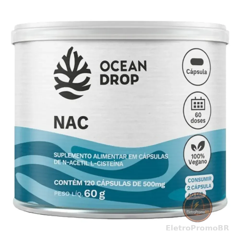 Nac Ocean Drop 120 Cápsulas Sem Sabor Vegano