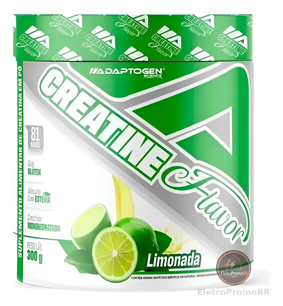 Suplemento Creatine Flavor em pó Adaptogen creatina com sabor limonada pote 300g