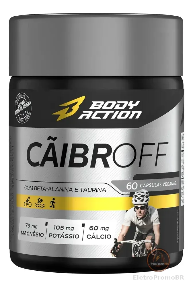 Cãibroff Body Action - 60 Capsulas Anti Cãimbras Acidblock Sabor