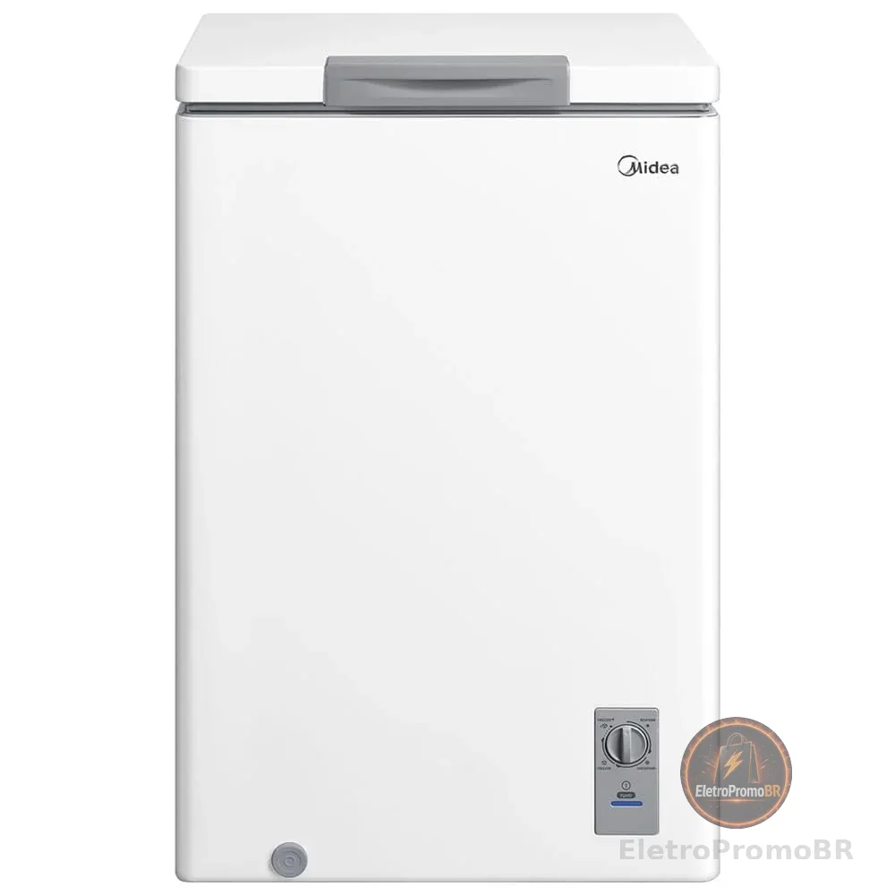 Freezer Horizontal 100L Inverter Bivolt Branco Midea