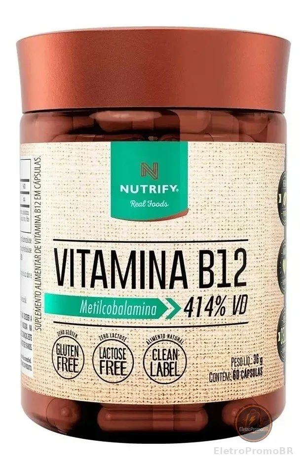 Vitamina B12 Metilcobalamina 414% 60caps Nutrify