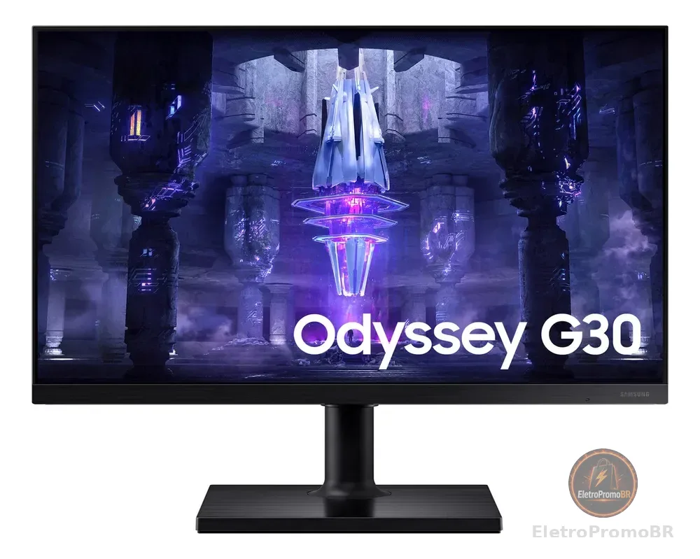 Monitor Samsung Odyssey G30 LS24BG300ELMZD 24" Full HD Va 144Hz FreeSync Preto