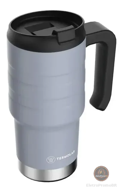 Copo Térmico Termolar Vaso Térmico Cor Cinza 590ml