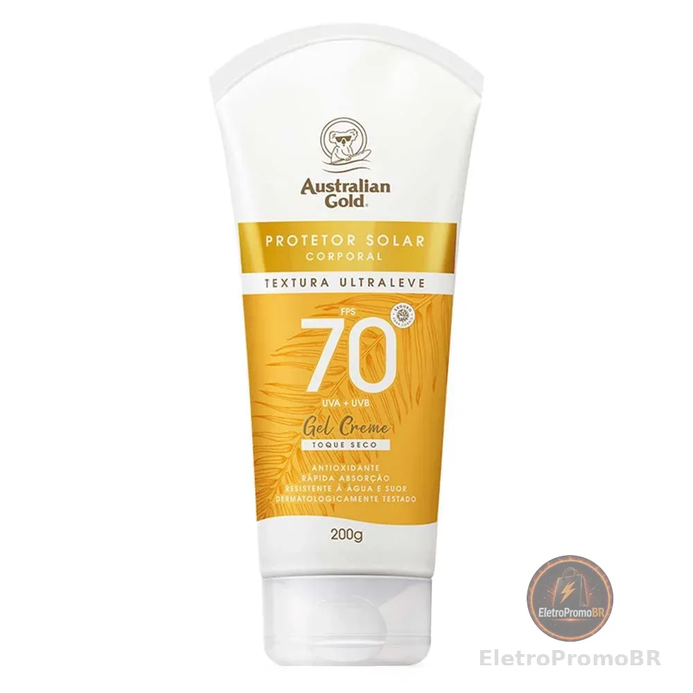 AUSTRALIAN GOLD PROTETOR SOLAR CORPORAL GEL CREME FPS70 200G