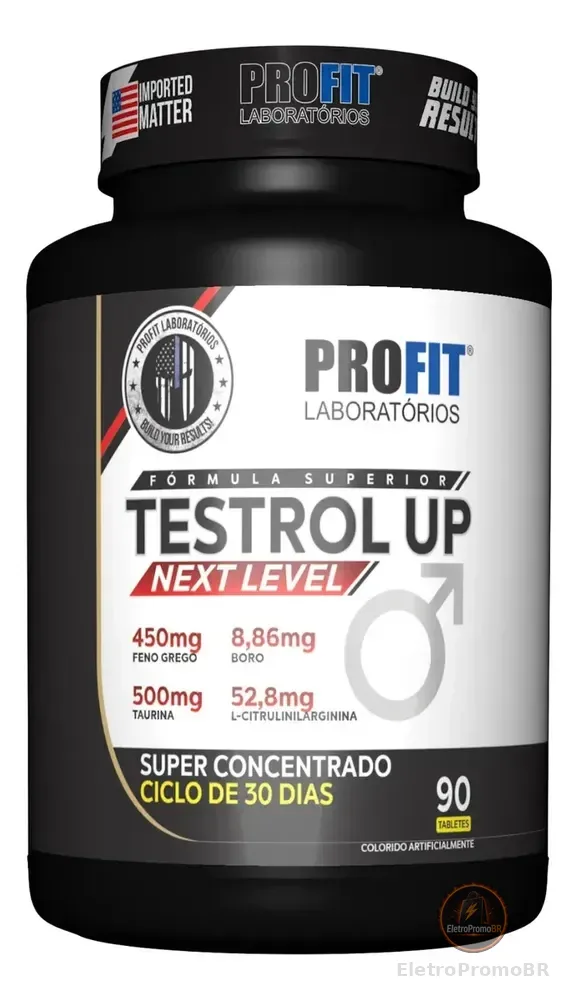 Suplemento em tabletes Profit TESTROL UP NEXT LEVEL