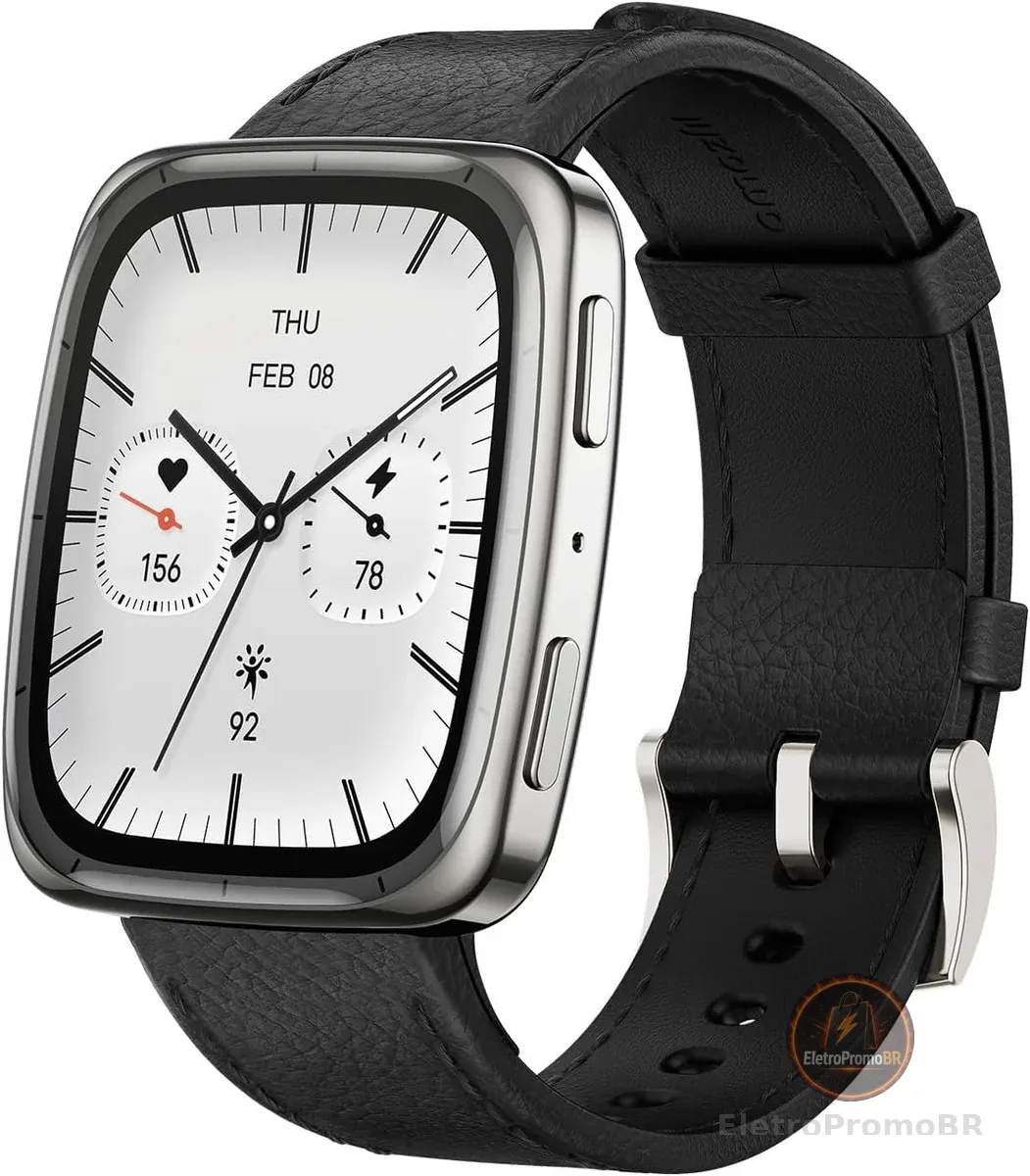 Relógio Inteligente Amazfit Active 2 Smartwatch 1.75 '' Gps 44mm com 160+ Modos Esportivos, Resistente à água, Bateria de 10 dias Sport Strap_Premium Square | 160+ Modos Esportivos, Resistente à água, Bateria de 10 dias, Sport Strap_Premium Square