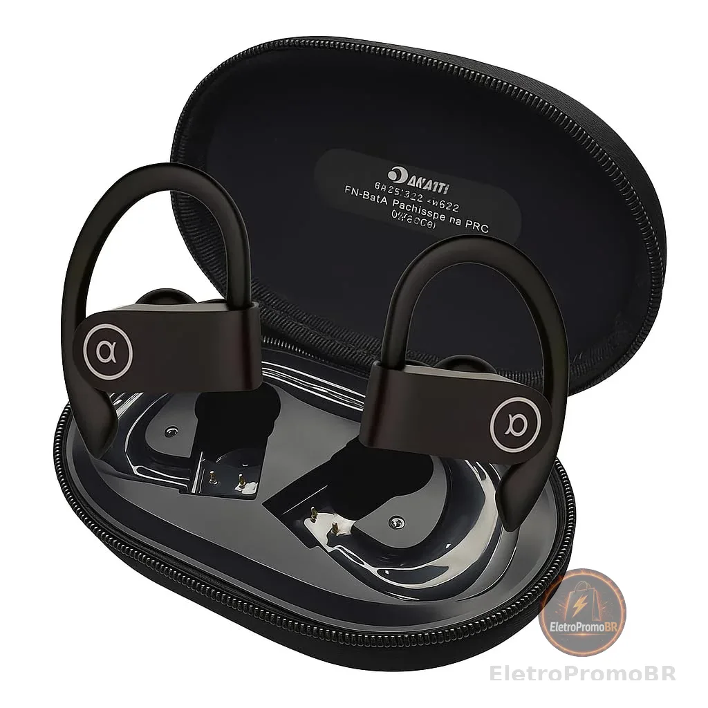 Fone de Ouvido Bluetooth 5.4, IPX5 à Prova D'Água, 45h de Bateria, Com Microfone Embutido. Design Esportivo Ergonômico Ideal Para Esportes Corridas Atividades Físicas Videogame IPhone Android Premium