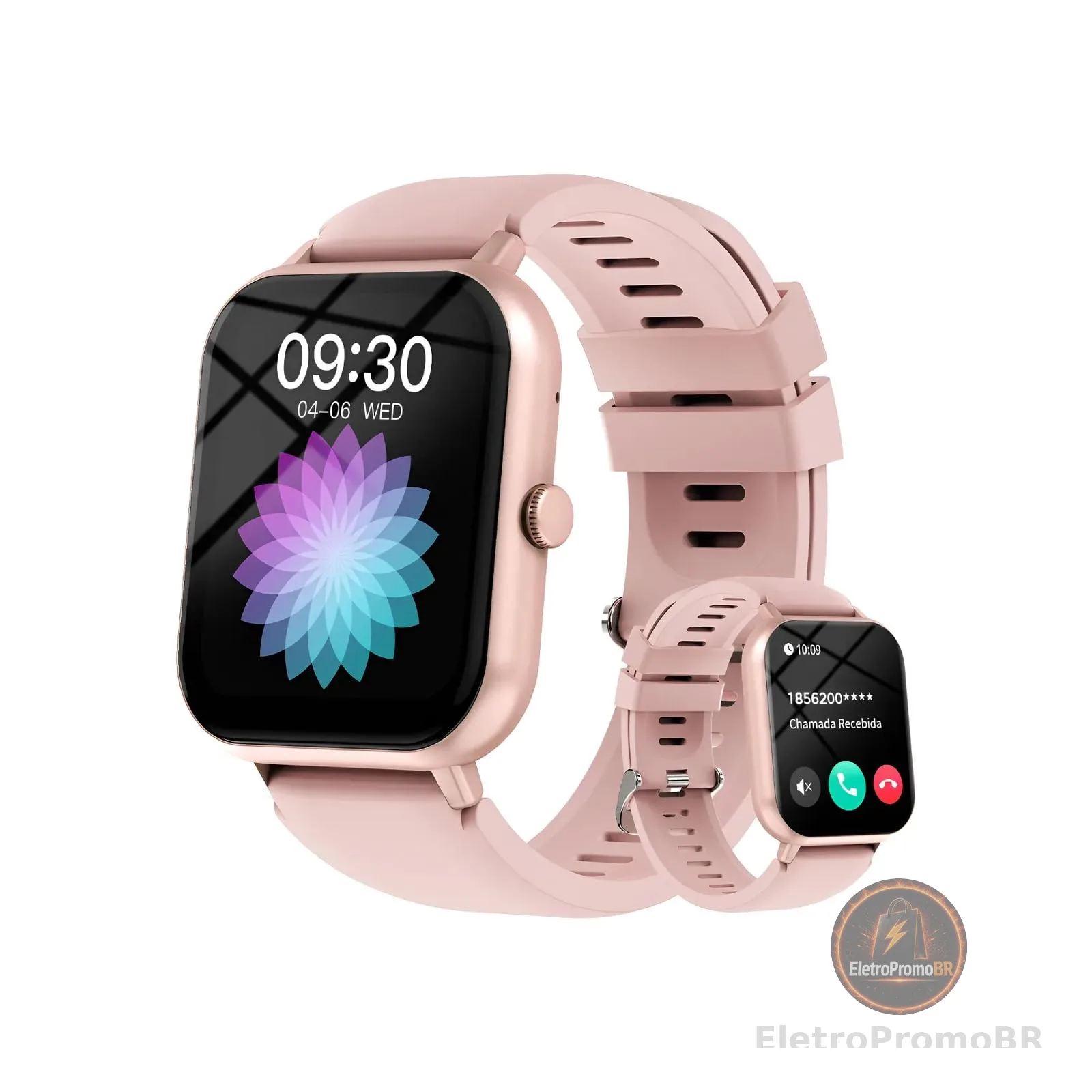 Bettdow SmartWatch, relogio smartwatch feminino com 1.83" Ecrã tátil, à prova d'água IP67, Recebimento de Notificações, relogio masculino com 100+ Modos Esportivos Faz e Recebe Ligações (Rosa)