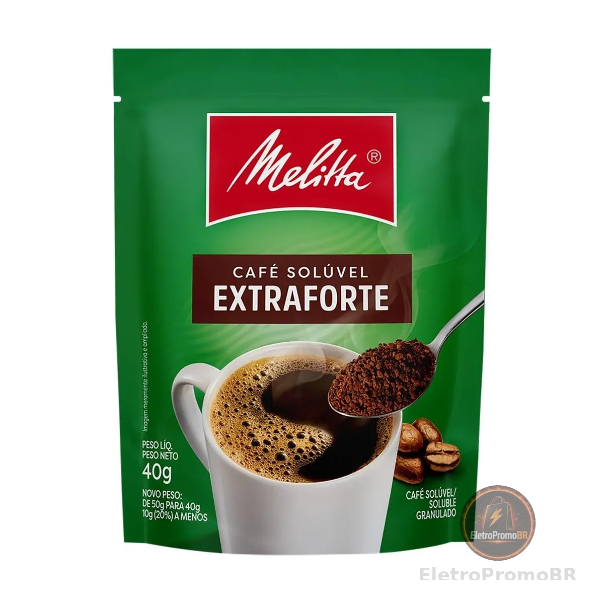 Café Solúvel Granulado Extraforte Melitta Sachê 40g
