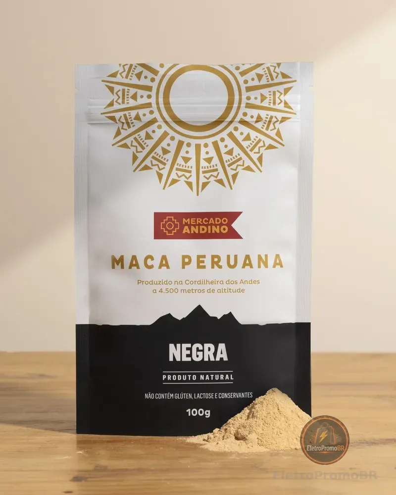 Maca Peruana Negra Pó 100g - Mercado Andino Maca Peruana Negra