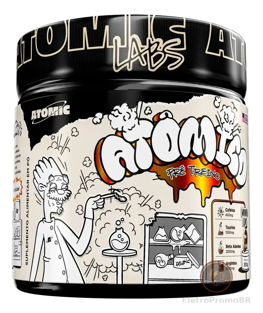 Pré-treino Atômico Atomic Labs com Sabor Mango Loko 300g