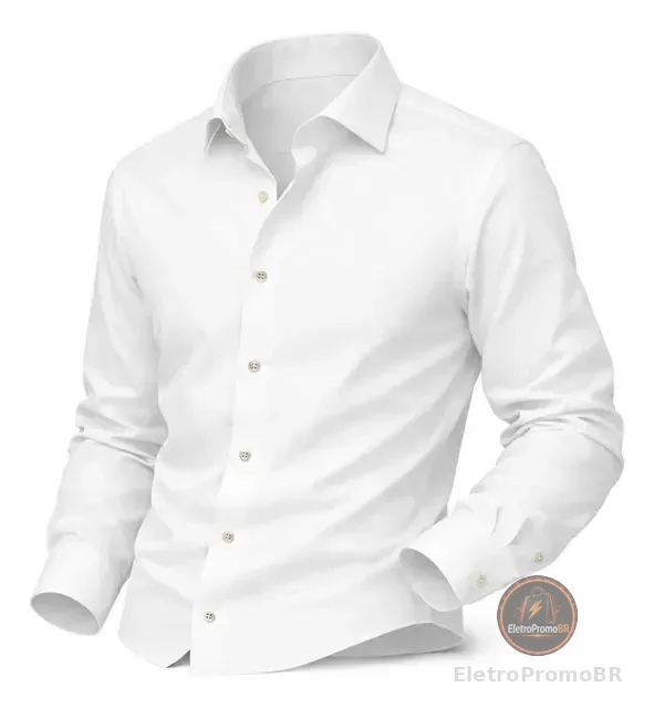 Camisa Social Masculina Slim Premium Manga Longa / Curta