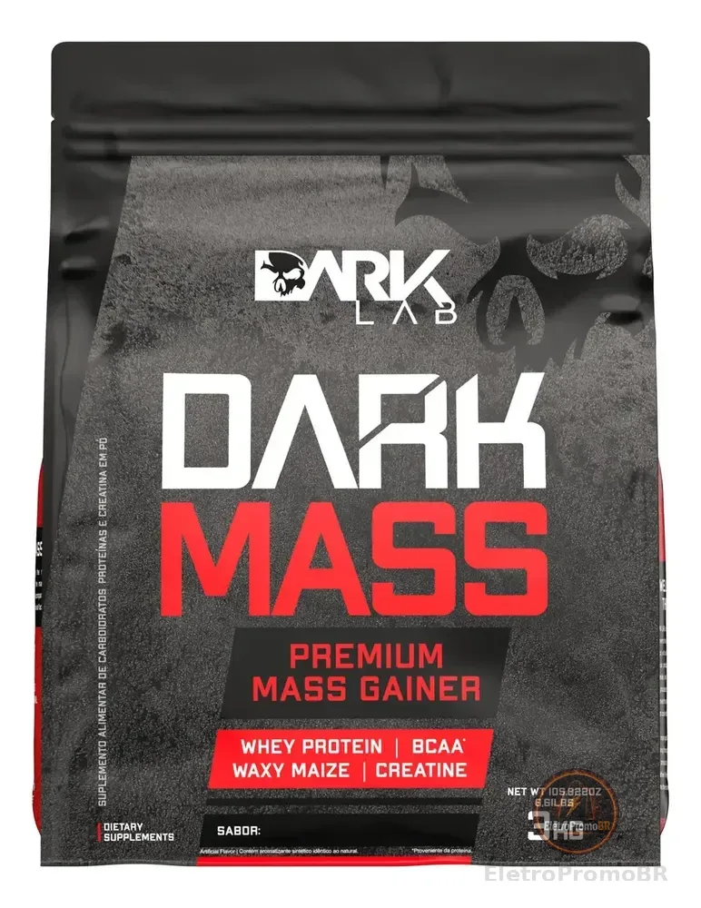 Hipercalórico Dark Mass 3kg Dark Lab Sabor Baunilha