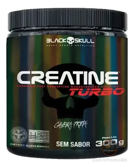 Creatina Creatine Black Skull 300g Caveira Preta
