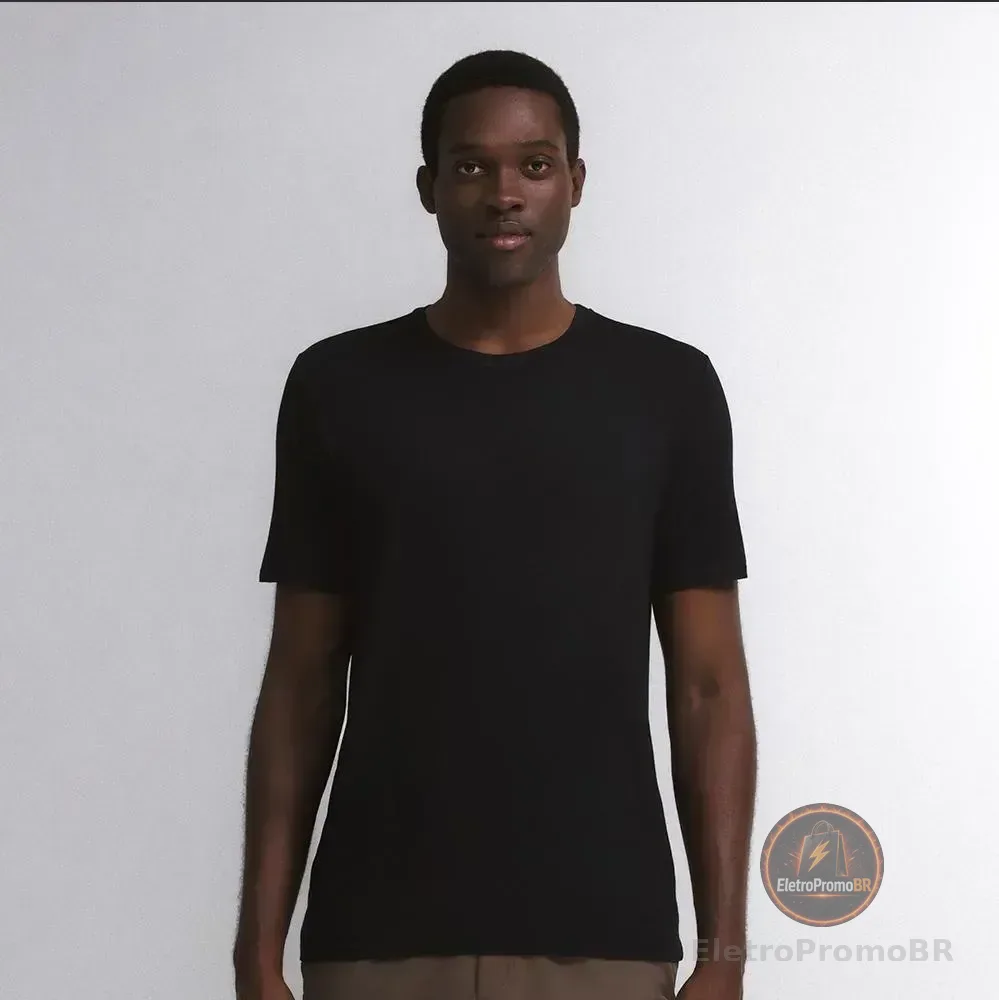 Camiseta Masculina Insider Light Preta M Gola U