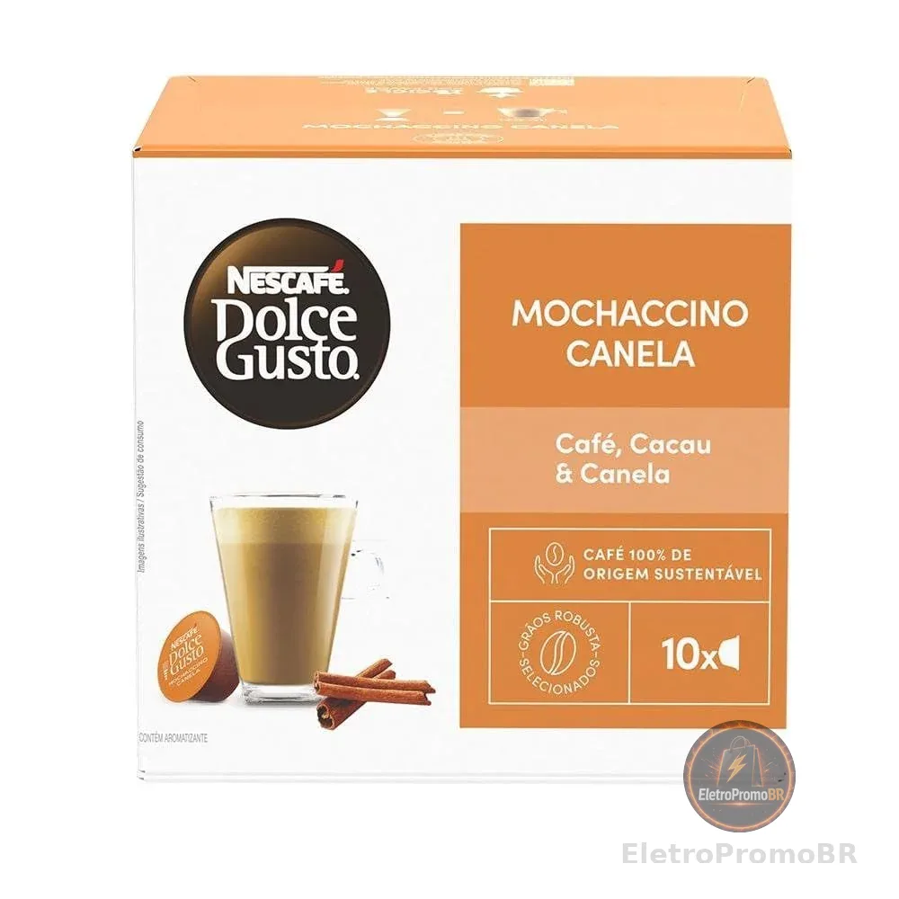 Café em Cápsula NESCAFÉ DOLCE GUSTO Mochaccino Canela 10 Cápsulas