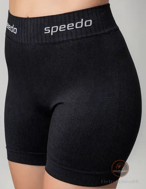 Shorts Fitness Feminino Canelado Speedo Sem Costura Academia