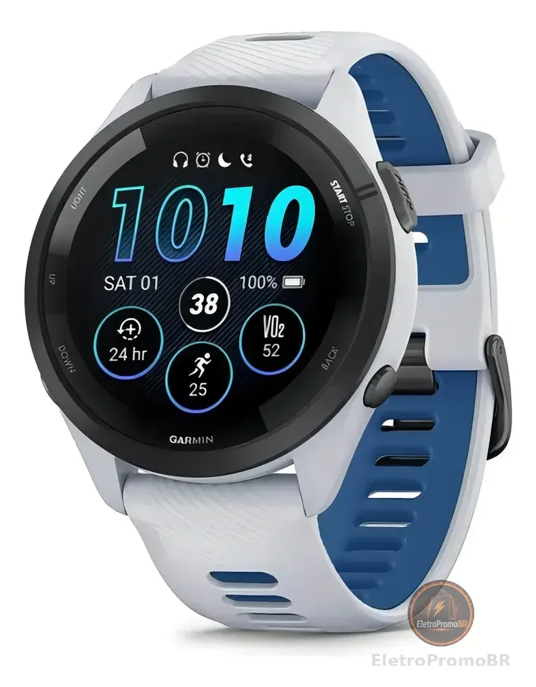 Relógio Garmin Forerunner 265 Amoled branco 46 mm