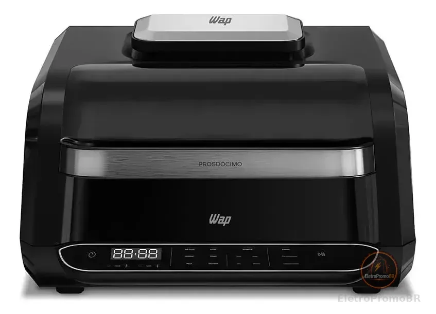 Fritadeira Elétrica Air Fryer 8 em 1 Wap Barbecue Heat Digital Wc Ab1030