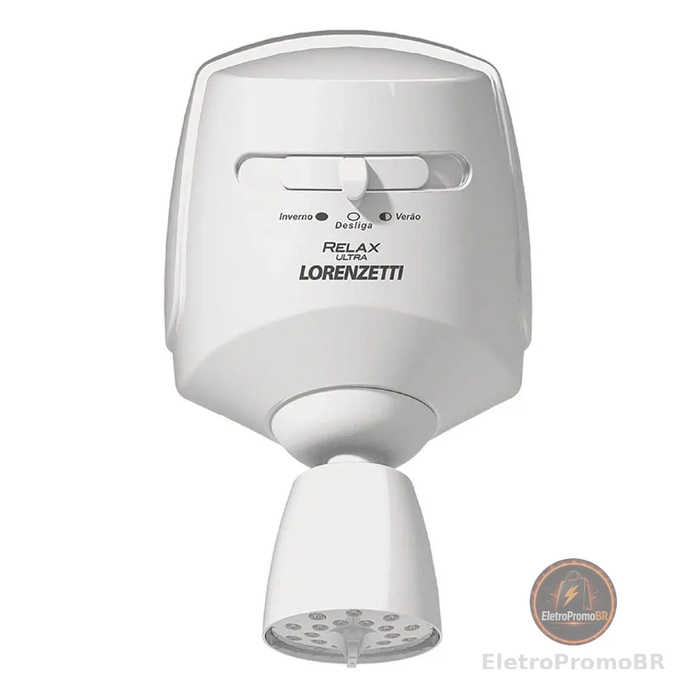 Ducha Relax 127V 5500W, Lorenzetti, 7540112, Branco, Pequeno