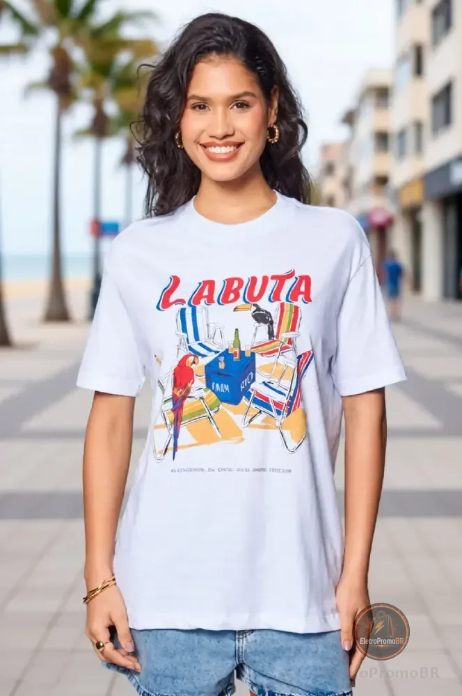 Tshirt Media Bar Labuta Farm Branco Tela Geométrico Pp