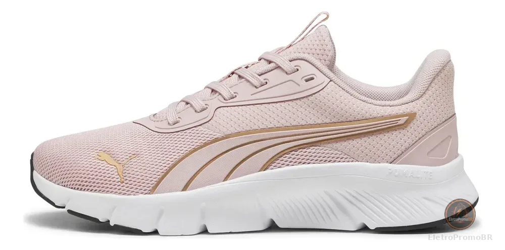 Tênis Flexfocuslite Modern Feminino Bpd Puma Rosa Claro E Dourado 34 Br