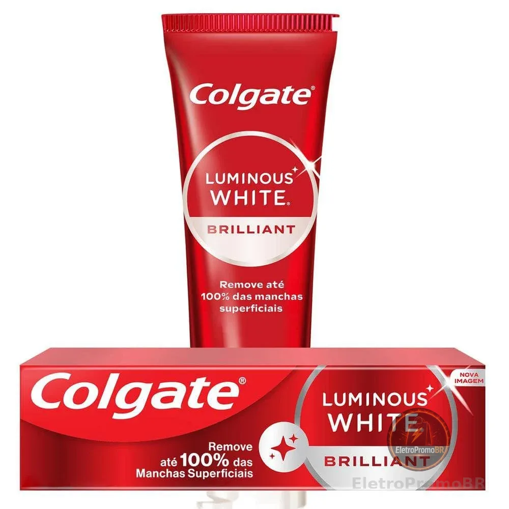 Colgate Luminous White Brilliant Mint Creme Dental Clareador, 140g